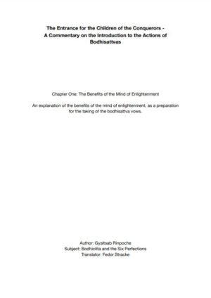 HappyMonksPulblications - Bodhisattvacharyavatara - Chapter 1 - Front