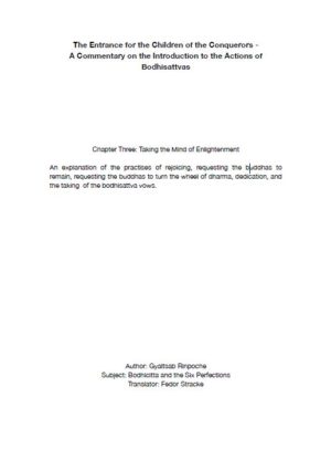 HappyMonksPublication - Bodhisattvacharyavatara Chapter 3 - Front