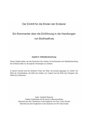 HappyMonksPublication - Bodhisattvacharyavatara Kapitel 5 - front