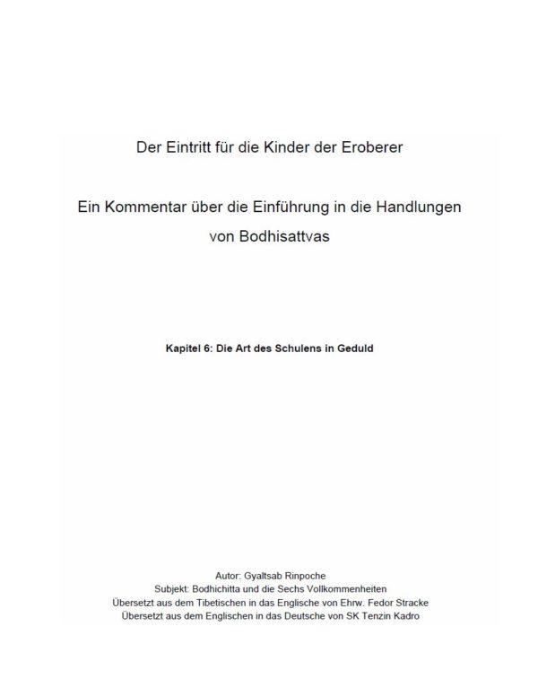 HappyMonksPublication - Bodhisattvacharyavatara Kapitel - front