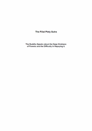 HappyMonksPublication - The Filial Piety Sutra - front