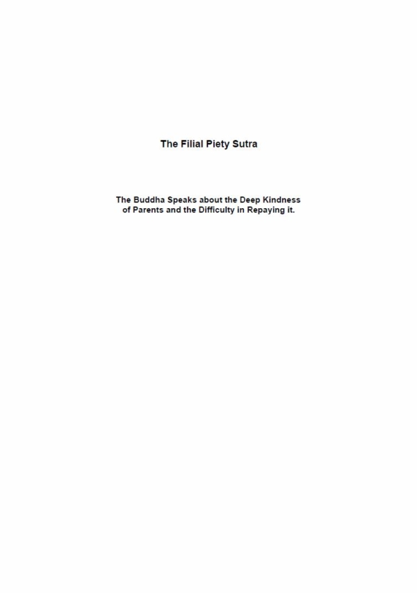 HappyMonksPublication - The Filial Piety Sutra - front